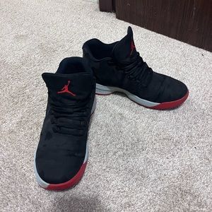 Jordan b cool red and black and grey